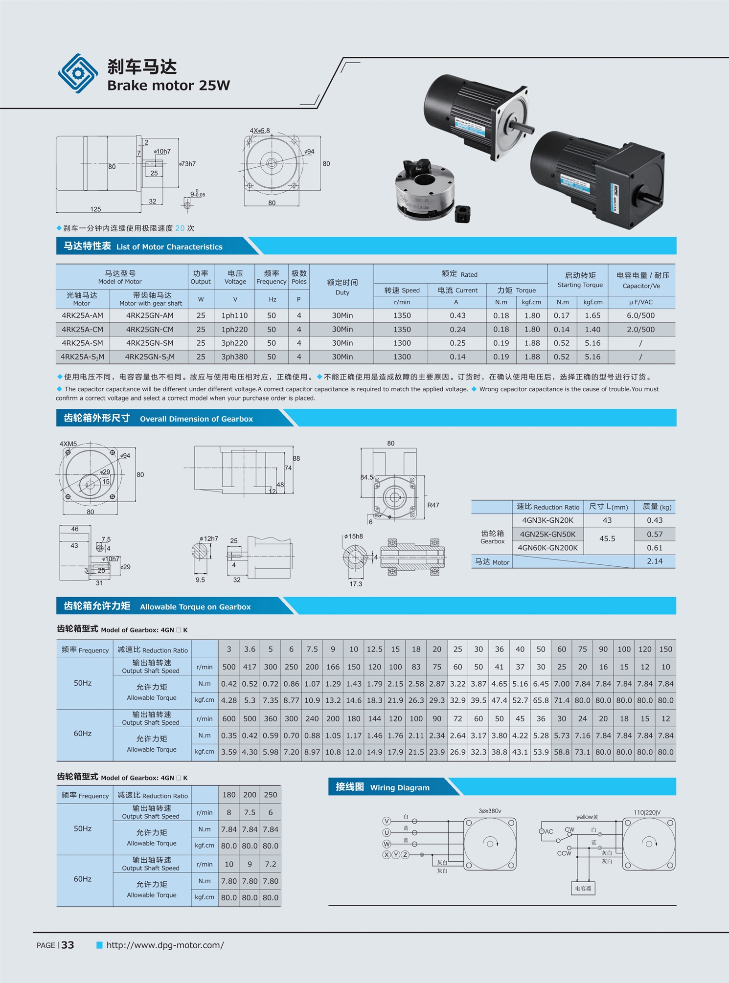 刹车4RK25GN-CM/4GN